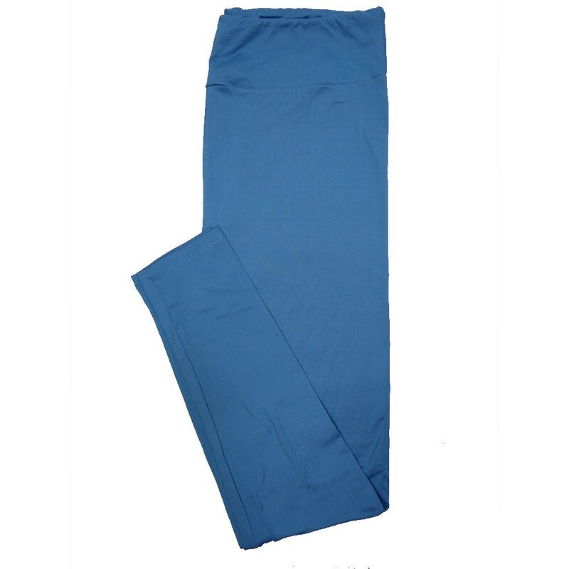 LuLaRoe One Size OS Solid Electric Blue (184032) Womens Leggings fits Adult sizes 2-10