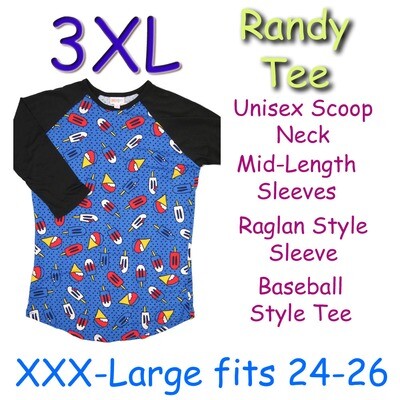 XXX-Large Randy Tee LuLaRoe Shirt 3XL fits 24-26