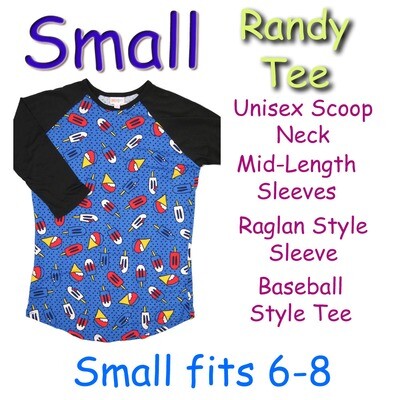 Small Randy Tee LuLaRoe Shirt S fits 6-8
