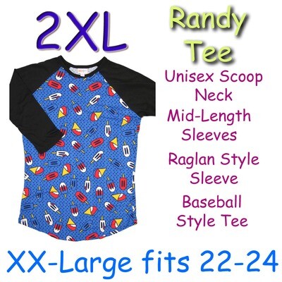 XX-Large Randy Tee LuLaRoe Shirt 2XL fits 22-24