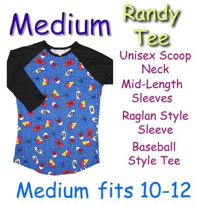 Medium Randy Tee LuLaRoe Shirt M fits 10-12