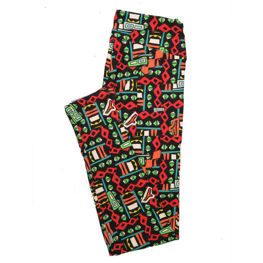 LuLaRoe One Size OS Geometric Leggings (OS fits Adults 2-10) OS-4102-F