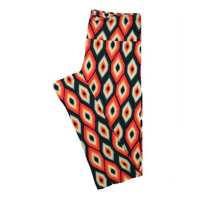 LuLaRoe One Size OS Psychedelic 70's and Trippy Leggings (OS fits Adults 2-10) OS-4076-K