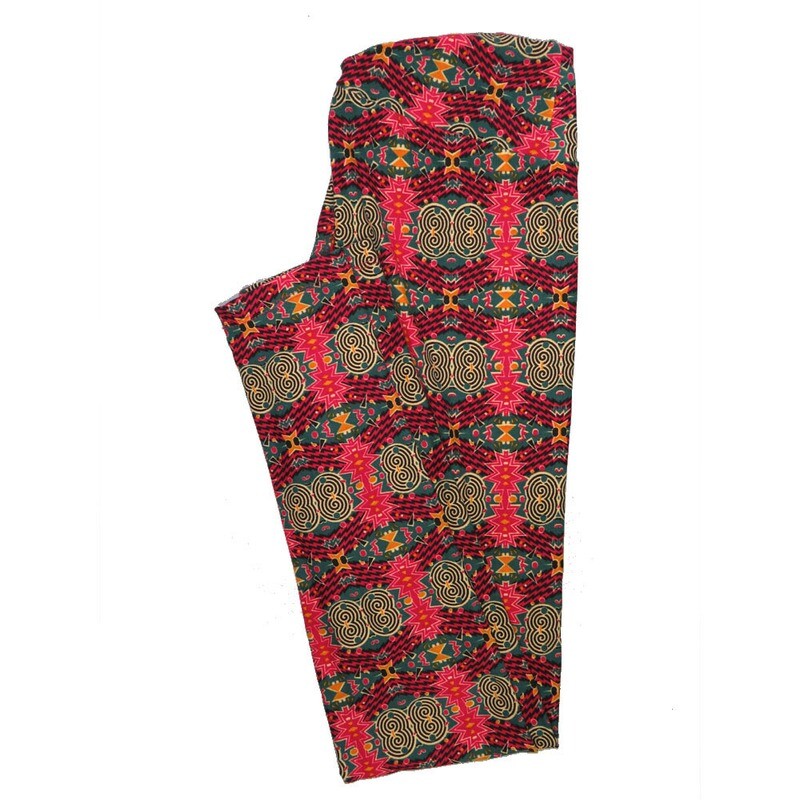 LuLaRoe One Size OS Psychedelic 70&#39;s and Trippy Leggings (OS fits Adults 2-10) OS-4076-L