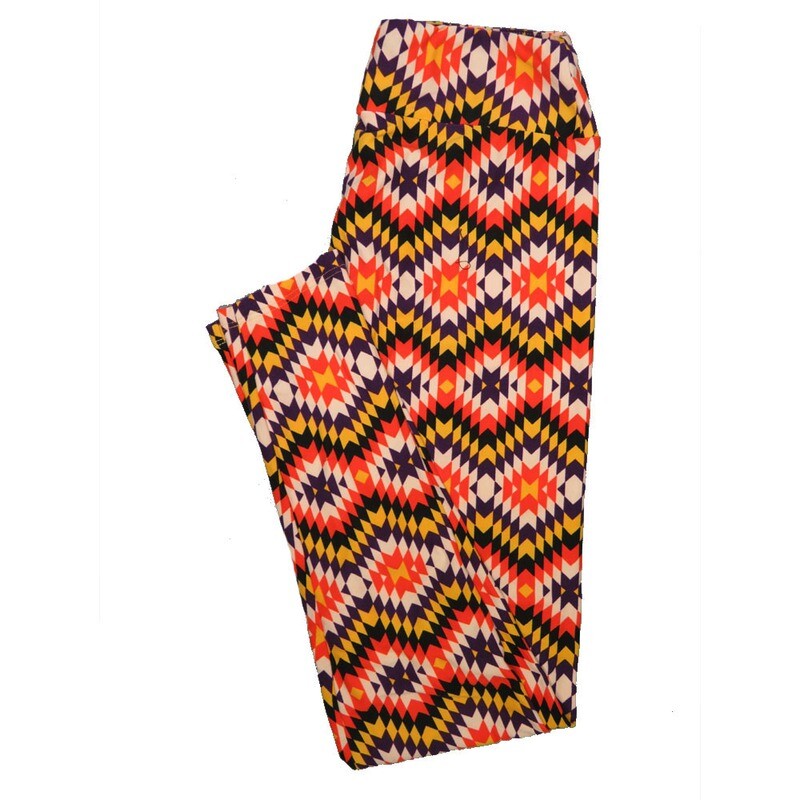 LuLaRoe One Size OS Psychedelic 70&#39;s and Trippy Leggings (OS fits Adults 2-10) OS-4077-F