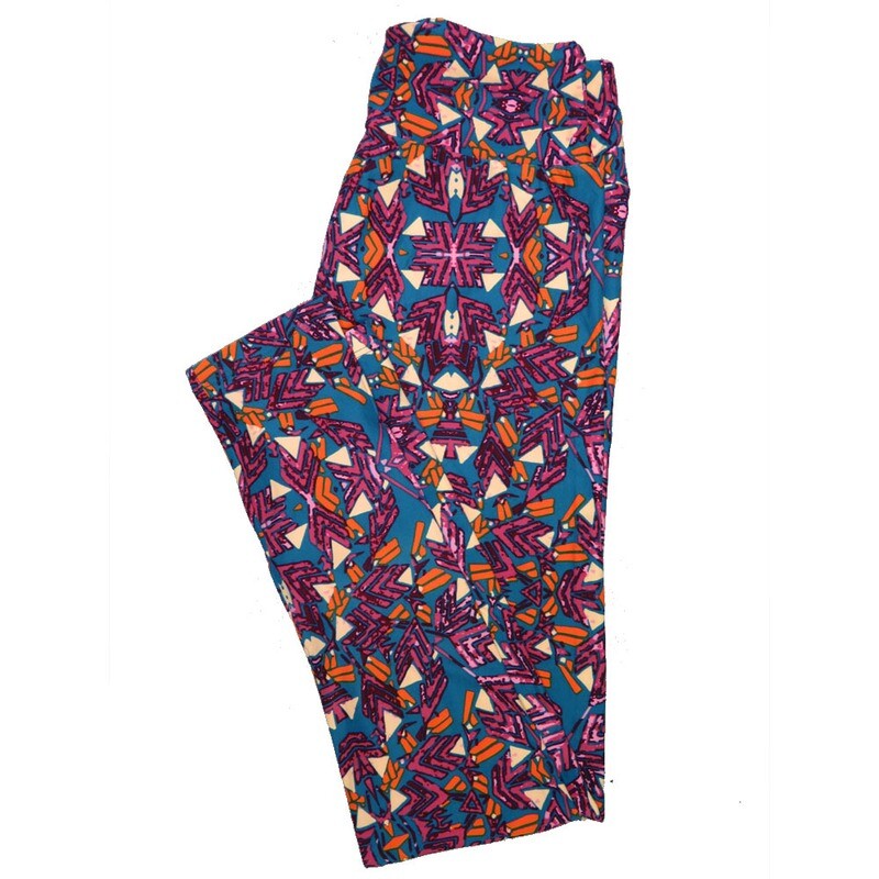 LuLaRoe One Size OS Psychedelic 70&#39;s and Trippy Leggings (OS fits Adults 2-10) OS-4078-E