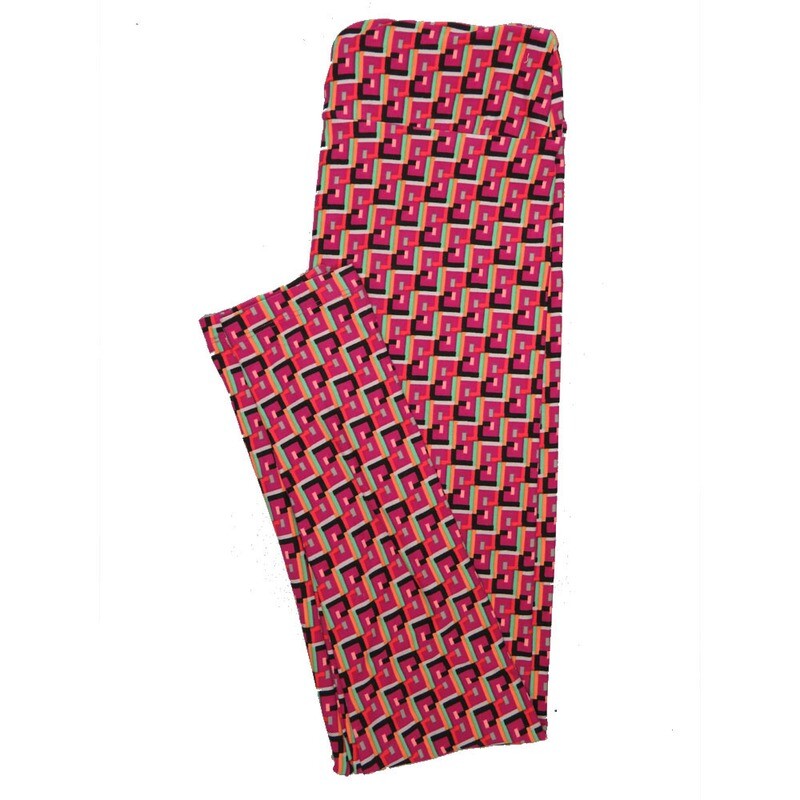 LuLaRoe One Size OS Stripe Diagonal 3D Figure 8 Leggings (OS fits Adults 2-10) OS-4097-B