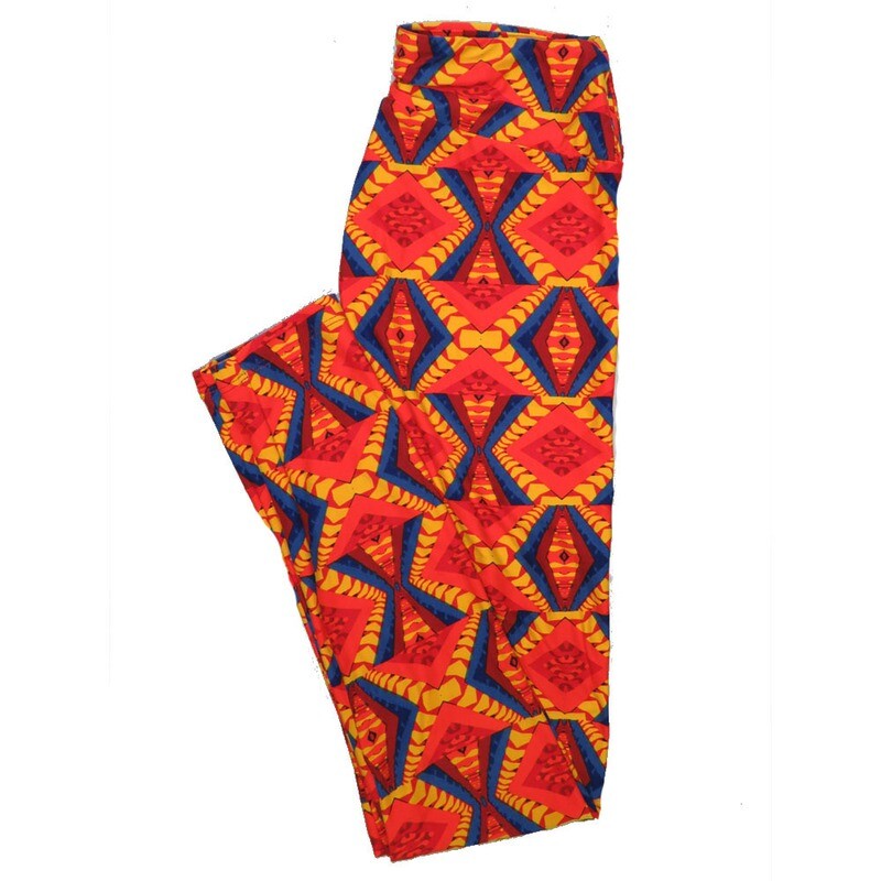 LuLaRoe One Size OS Psychedelic 70&#39;s and Trippy Leggings (OS fits Adults 2-10) OS-4079-H2