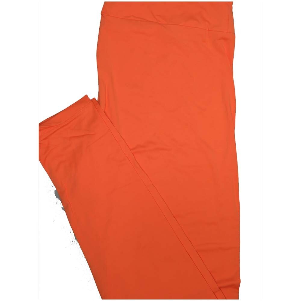 LuLaRoe One Size OS Solid Creamsicle Orange So Buttery Soft Leggings - OS fits Adults 2-10