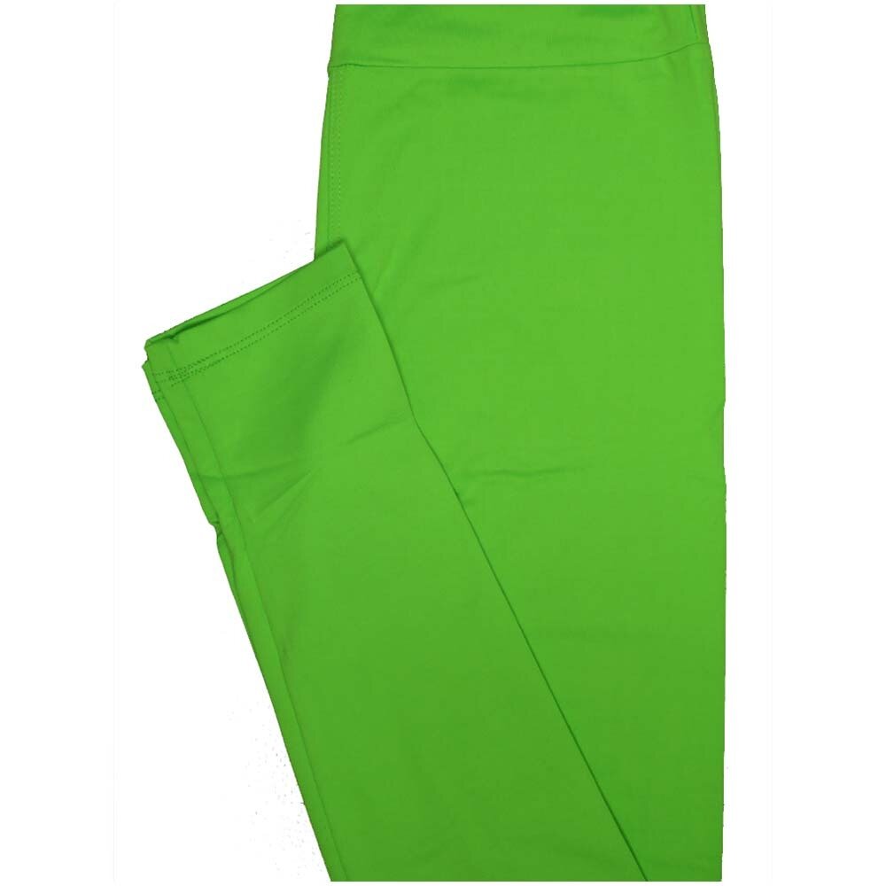 LuLaRoe One Size OS Solid Neon Green So Buttery Soft Leggings - OS fits Adults 2-10