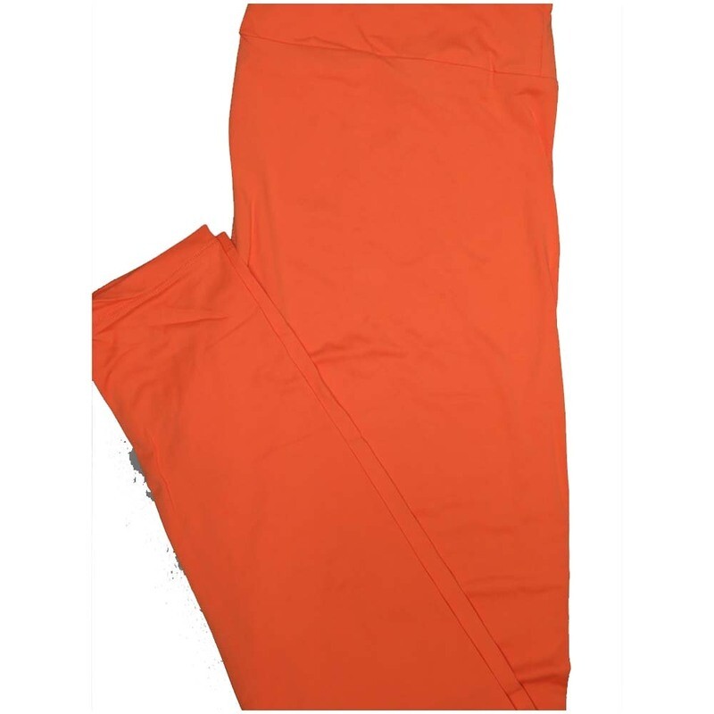 LuLaRoe One Size OS Solid Creamsicle Orange Buttery Soft Leggings - OS fits Adults 2-10