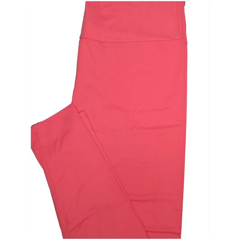 LuLaRoe One Size OS Solid Pink Buttery Soft Leggings - 49066 OS fits Adults 2-10