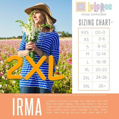 XX-Large (2XL) Irma LuLaroe Tunic - Sizes 24-26
