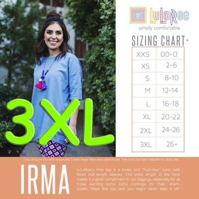 XXX-Large (3XL) Irma LuLaroe Tunic - Sizes 26+