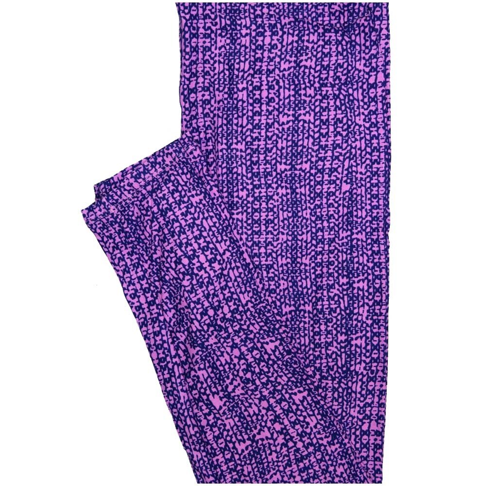 LuLaRoe One Size OS Stripe Purple Blue Leggings (OS fits Adults 2-10)