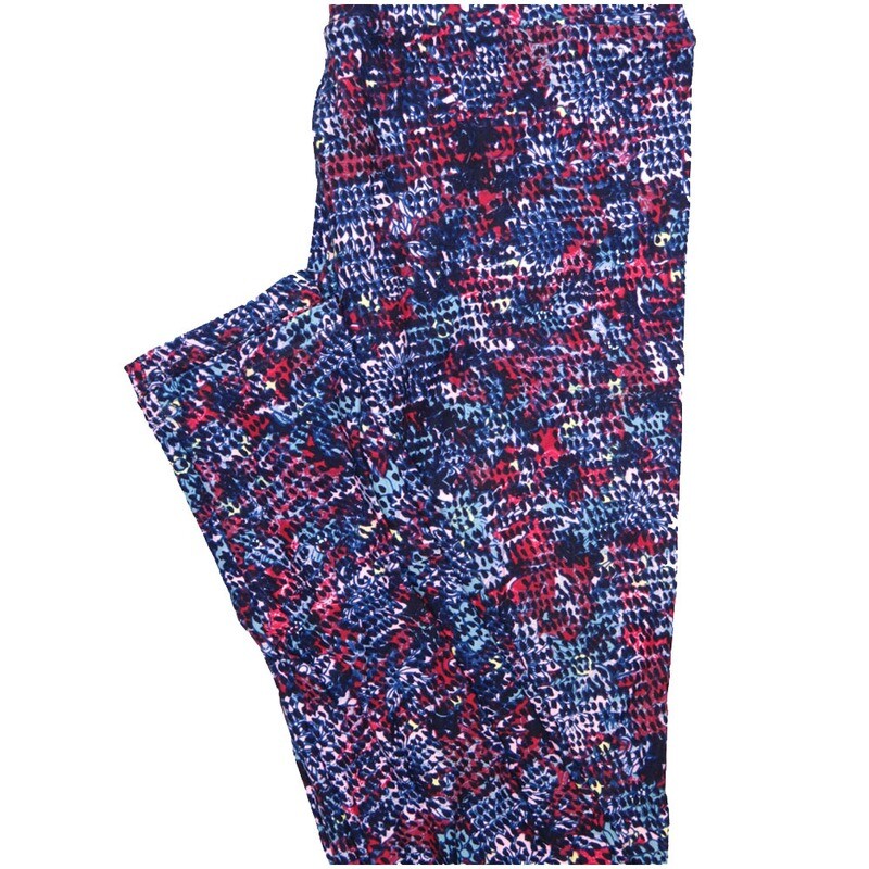 LuLaRoe One Size OS Red White Blue Polka Dot Leggings (OS fits Adults 2-10)