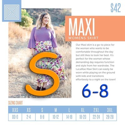 Maxi Small (S) LuLaRoe Skirt Fits Sizes 6-8