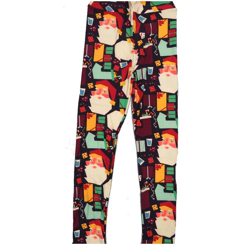 LuLaRoe Kids Large/XL LXL Christmas Santa Claus St Nick Sleigh Presents Cookie Milk Black White Green Red Leggings ( L/XL fits kids 8-14) LXL-2000-V LuLaRoe Kids Large/XL LXL Christmas Santa Claus St Nick Sleigh Presents Cookie Milk Black White Green Red Leggings ( L/XL fits kids 8-14) LXL-2000-V