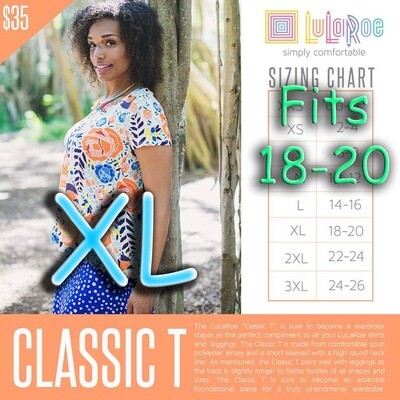 X-Large (XL) Classic Tee LuLaRoe Shirt - Sizes 18-20