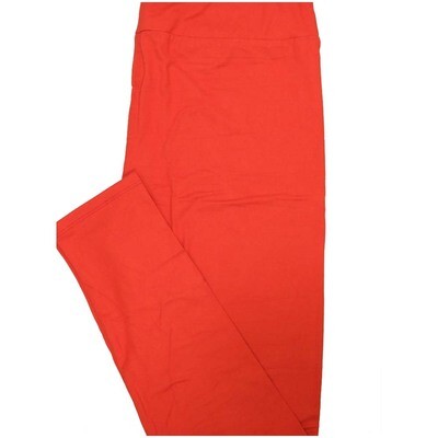 LuLaRoe Tall Curvy TC Solid Reddish Orange Womens Leggings fits Adult sizes 12-18