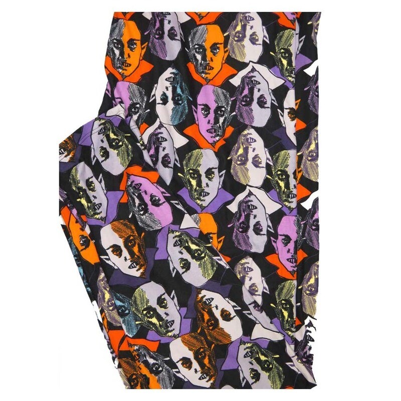 LuLaRoe TCTWO TC2 Halloween Nosfaratu Vampire Dracula Leggings fits sizes 18+