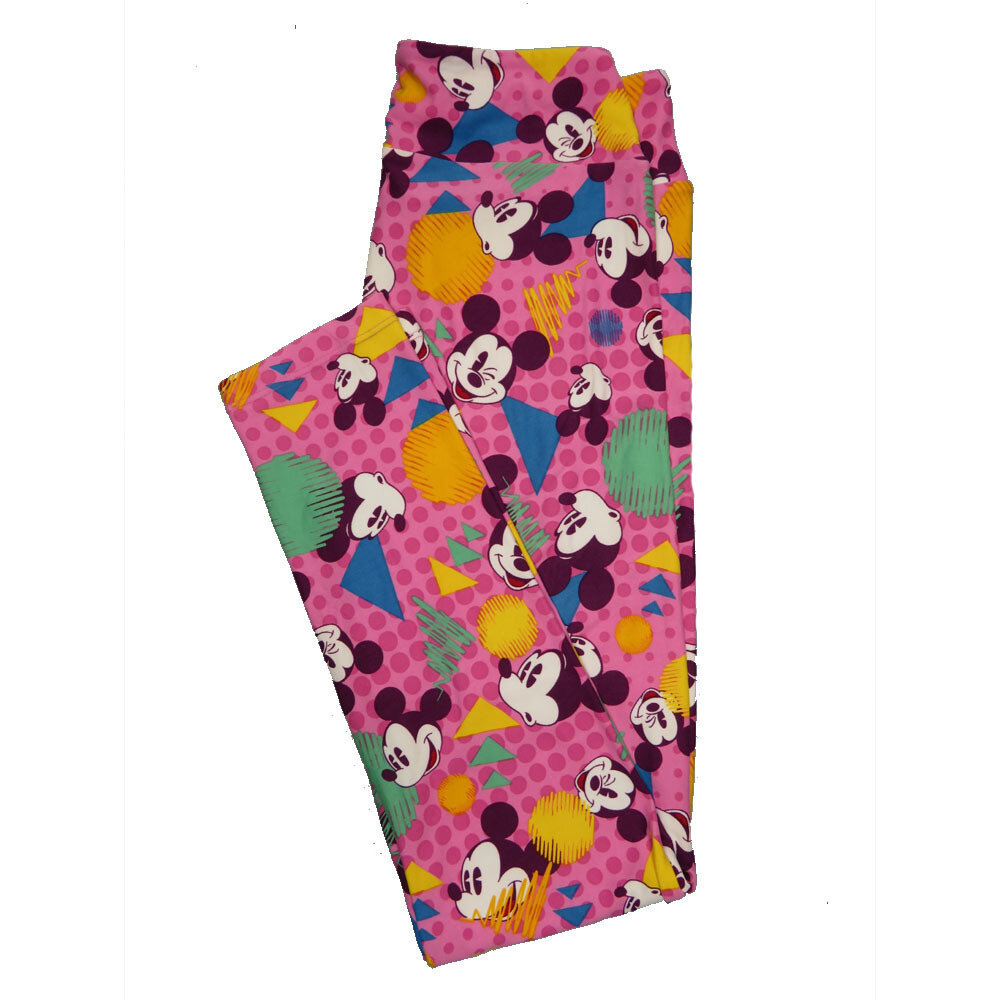 LuLaRoe One Size OS Disney Mickey Mouse Facial Expressions Leggings (OS fits Adults 2-10) OS-4043-F