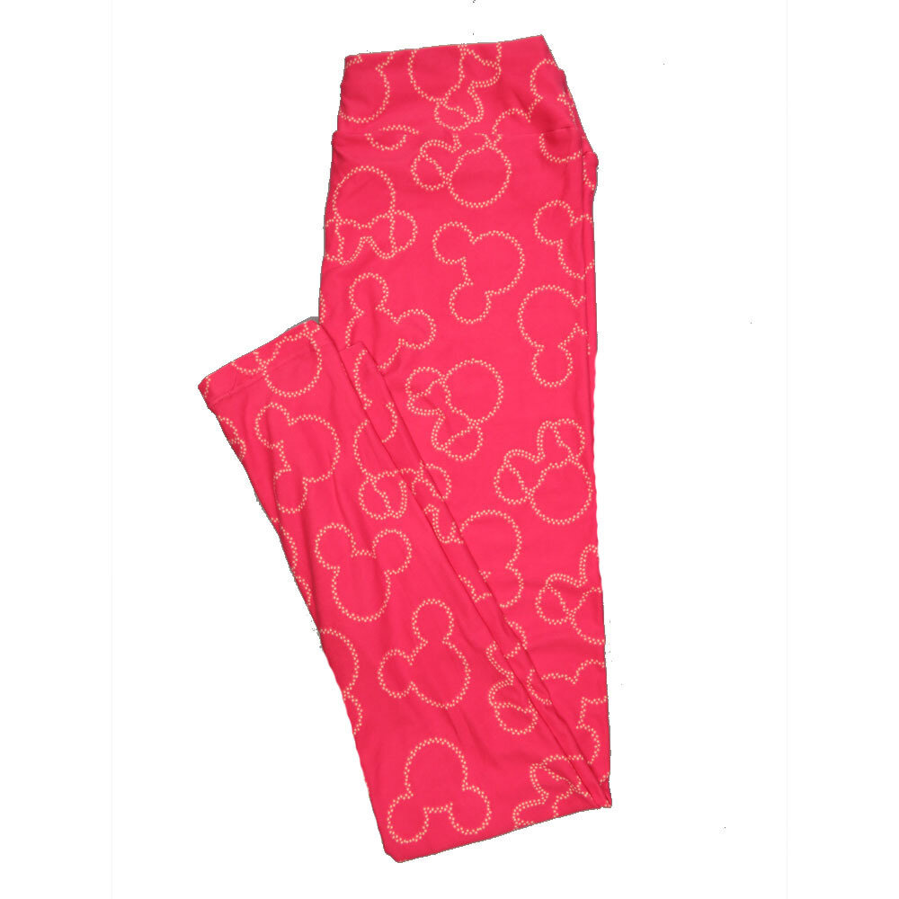 LuLaRoe One Size OS Disney Mickey and Minnie Mouse Polka Dot Outline Leggings (OS fits Adults 2-10) OS-4045-F