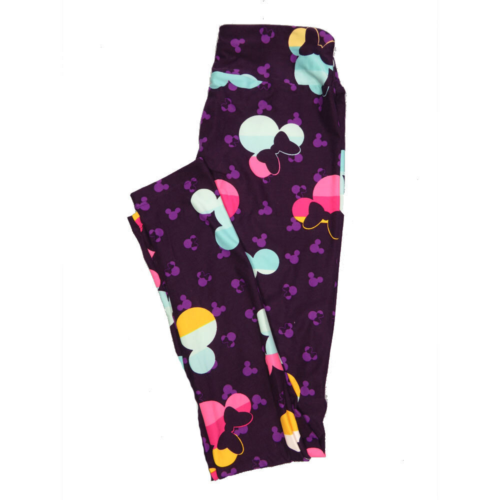 LuLaRoe One Size OS Disney Mickey and Minnie Mouse Polka Dot Leggings (OS fits Adults 2-10) OS-4046-C