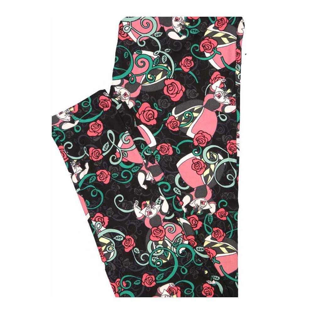 LuLaRoe One Size OS Disney Queen of Hearts Roses from Alice in Wonderland Leggings fits Women 2-10