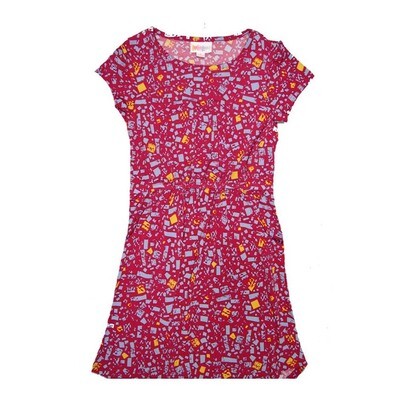 LuLaRoe Kids Mae Pocket Dress Size 8 fits Kids 7-8