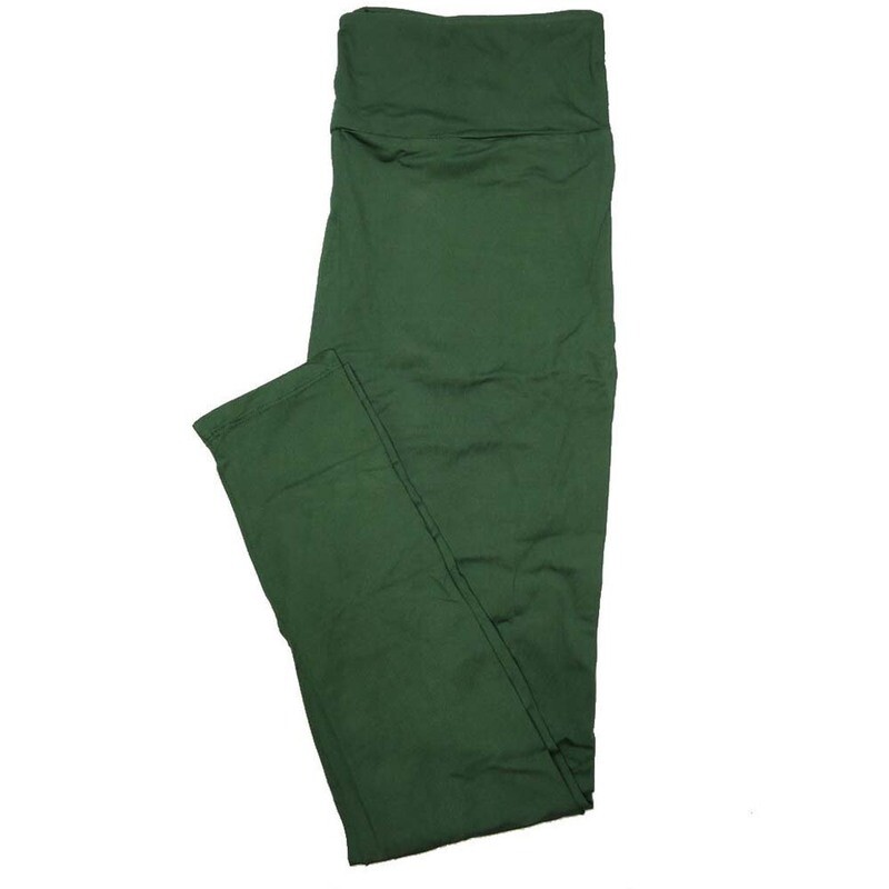 LuLaRoe One Size OS Solid Dark Hunter Green (544060) Womens Leggings fits Adult sizes 2-10