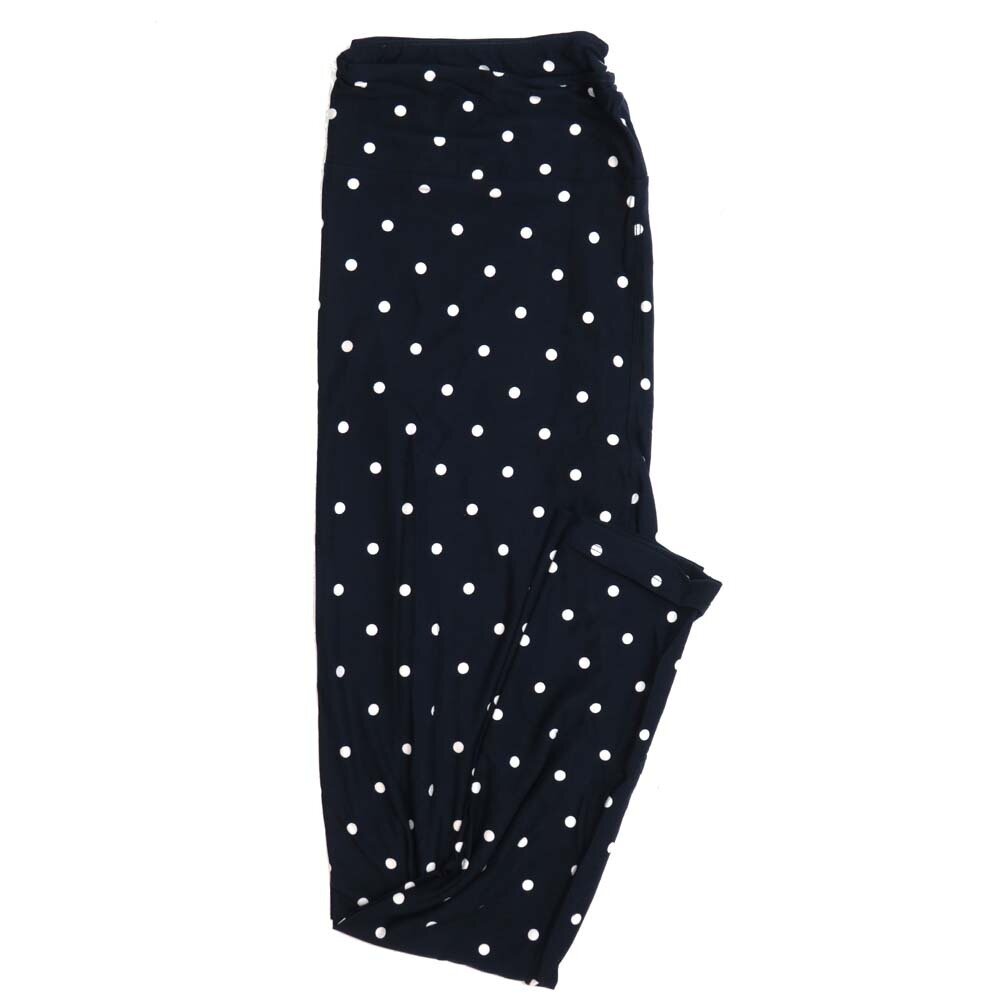 LuLaRoe One Size OS Navy White Polka Dot Buttery Soft Womens Leggings fit Adult sizes 2-10 OS-4308-4