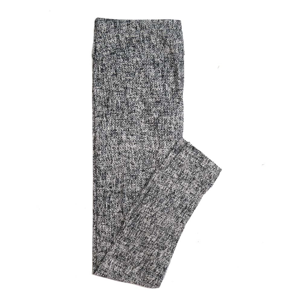 LuLaRoe One Size OS White Black Light Gray Heathered Muted Geometric Buttery Soft Womens Leggings fit Adult sizes 2-10  OS-4323-4