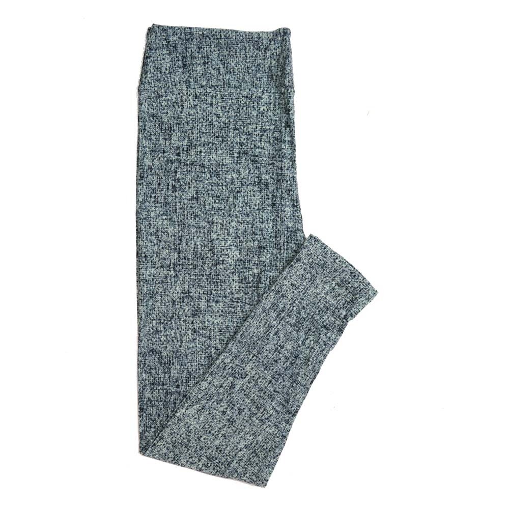 LuLaRoe One Size OS Light Blue Gray Speckled Heathered Buttery Soft Womens Leggings fit Adult sizes 2-10  OS-4327-6