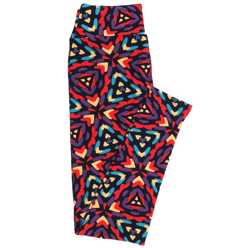 LuLaRoe One Size OS Traingles 70s Trippy Psychedelic Buttery Soft Womens Leggings fit Adult sizes 2-10  OS-4350-AL