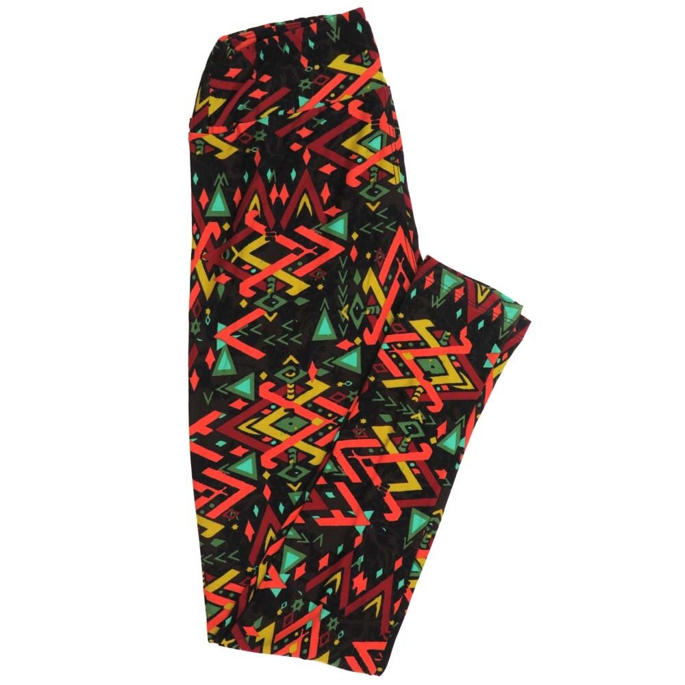LuLaRoe One Size OS 70s Trippy Zig Zag TeePee Psychedelic Buttery Soft Womens Leggings fit Adult sizes 2-10  OS-4350-AY