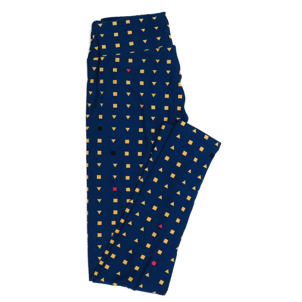 LuLaRoe One Size OS Squares and Traingles Polka Dot Buttery Soft Womens Leggings fit Adult sizes 2-10  OS-4352-AY