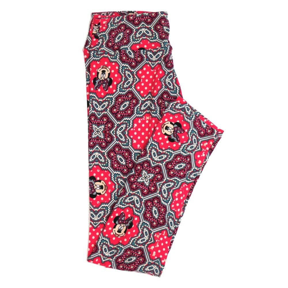 LuLaRoe One Size OS Disney Minnie Mouse Doilee Polka Dot Buttery Soft Womens Leggings fit Adult sizes 2-10  OS-4355-AE