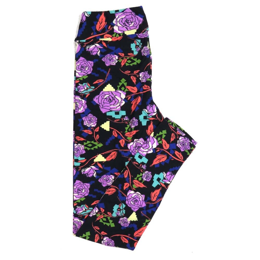 LuLaRoe One Size OS Roses Buttery Soft Womens Leggings fit Adult sizes 2-10 OS-4362-AG