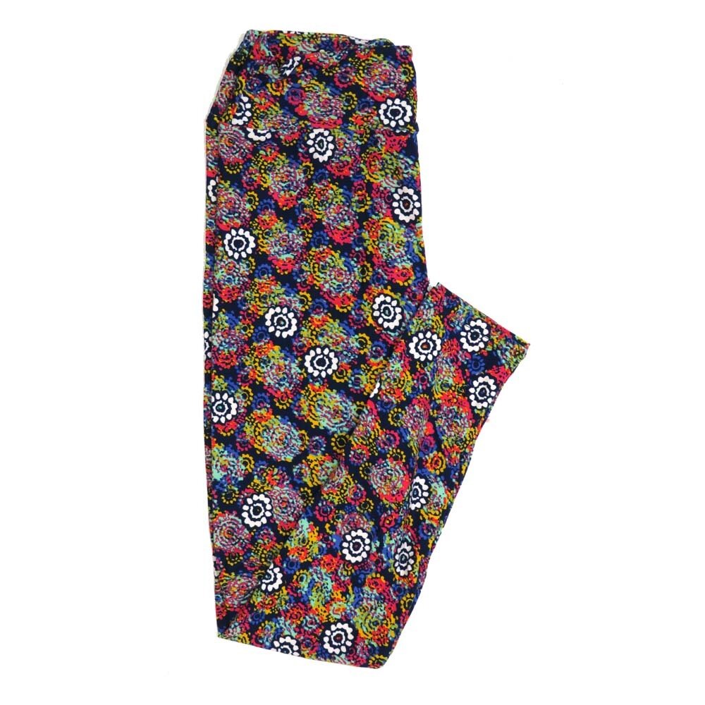LuLaRoe One Size OS Floral Buttery Soft Womens Leggings fit Adult sizes 2-10  OS-4362-AU-5