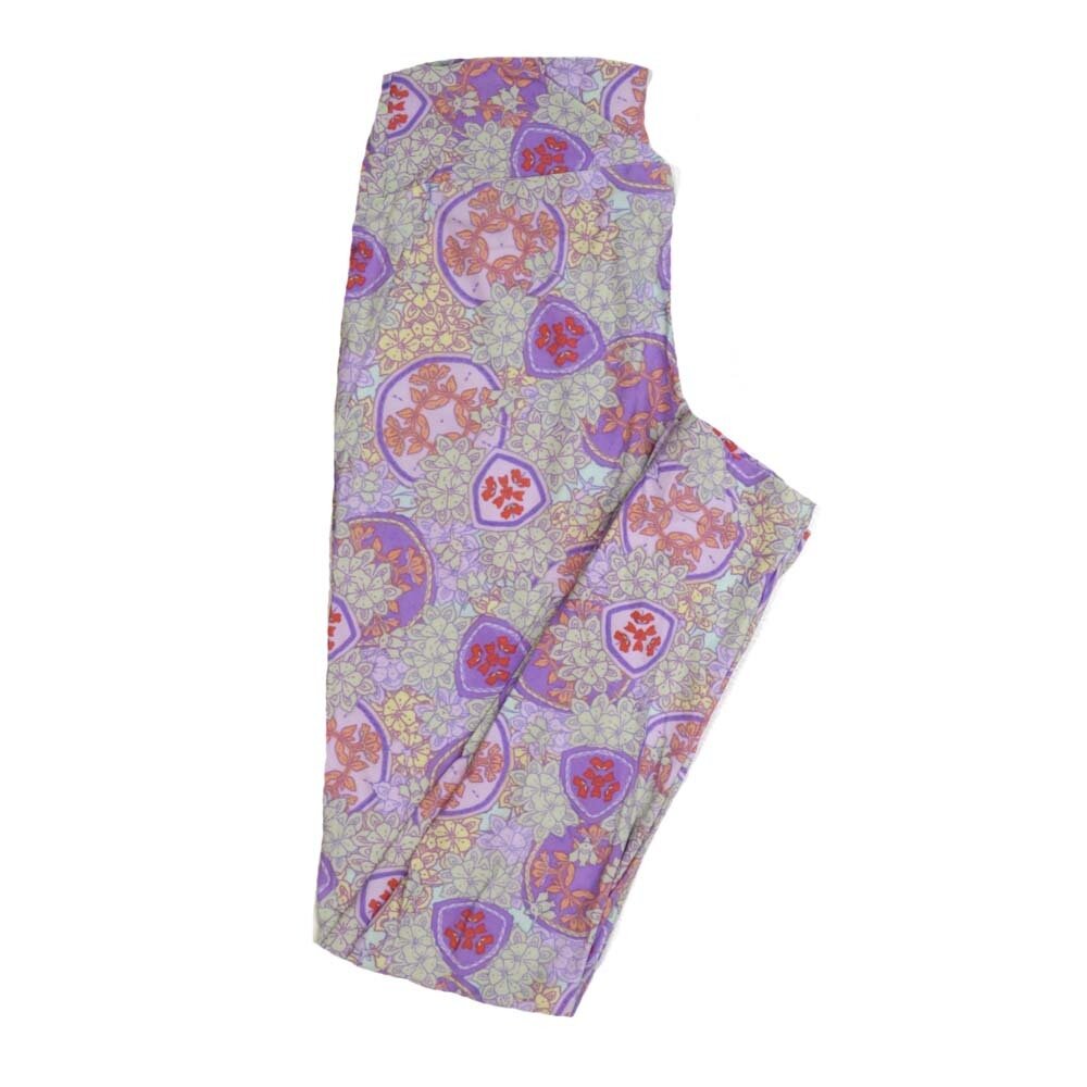 LuLaRoe One Size OS Floral Buttery Soft Womens Leggings fit Adult sizes 2-10  OS-4363-AE-2