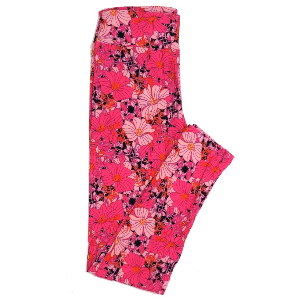 LuLaRoe One Size OS Floral Buttery Soft Womens Leggings fit Adult sizes 2-10  OS-4363-AN-2