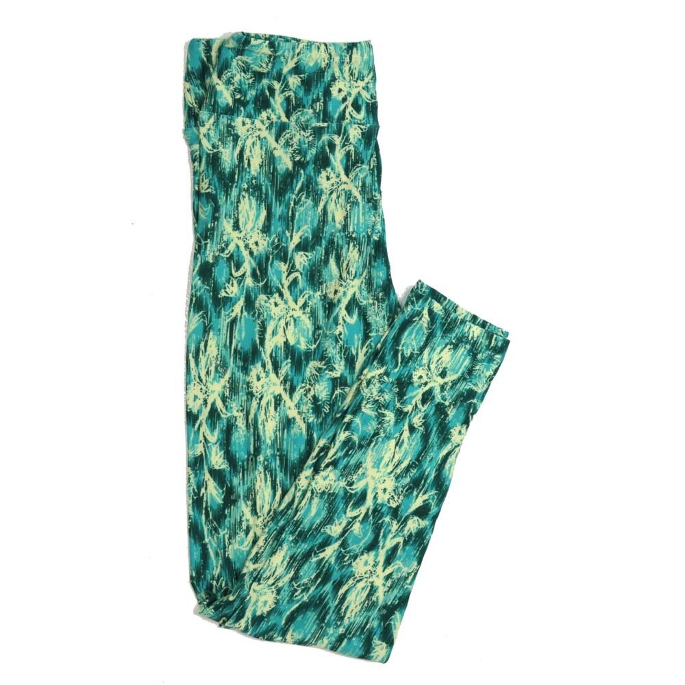 LuLaRoe One Size OS Floral Buttery Soft Womens Leggings fit Adult sizes 2-10  OS-4364-AE-2