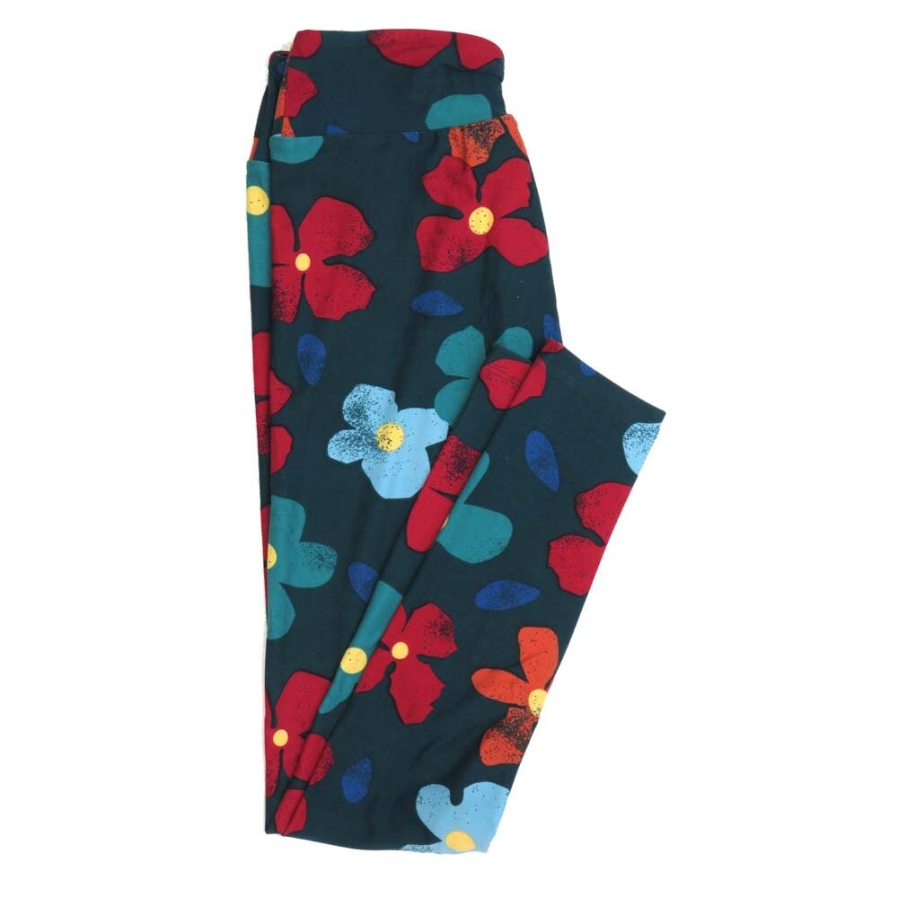 LuLaRoe One Size OS Floral Buttery Soft Womens Leggings fit Adult sizes 2-10  OS-4364-AW