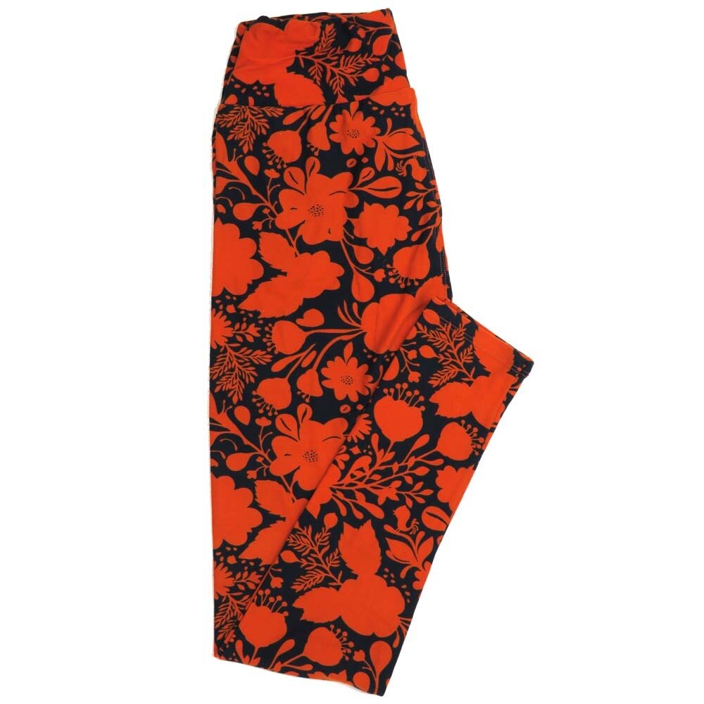 LuLaRoe One Size OS Floral Buttery Soft Womens Leggings fit Adult sizes 2-10 OS-4364-AY