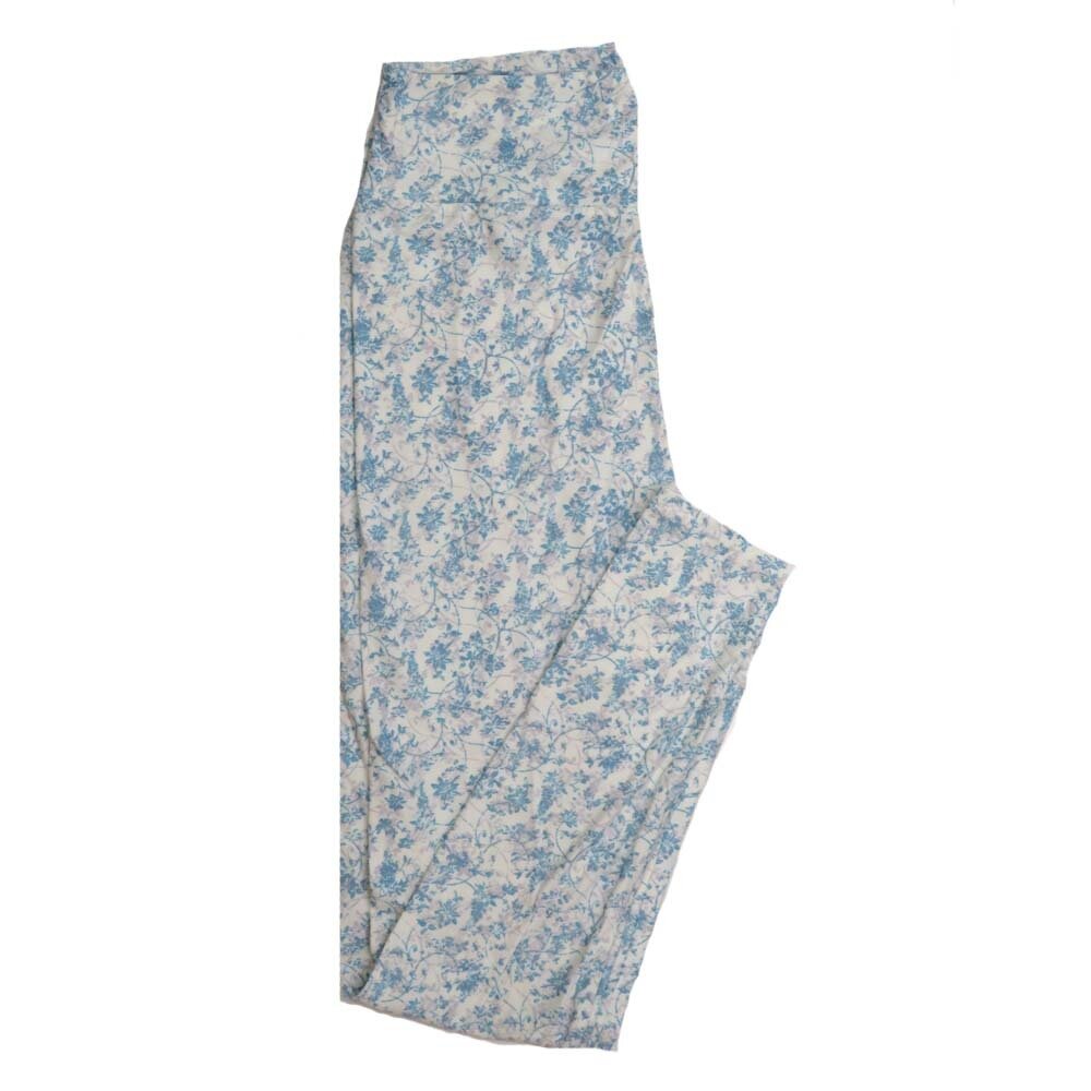 LuLaRoe One Size OS Floral Buttery Soft Womens Leggings fit Adult sizes 2-10  OS-4365-AV