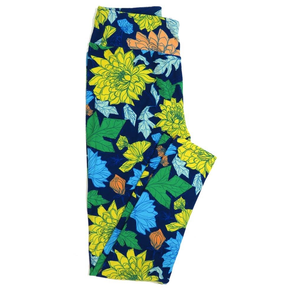 LuLaRoe One Size OS Floral Buttery Soft Womens Leggings fit Adult sizes 2-10  OS-4365-BA