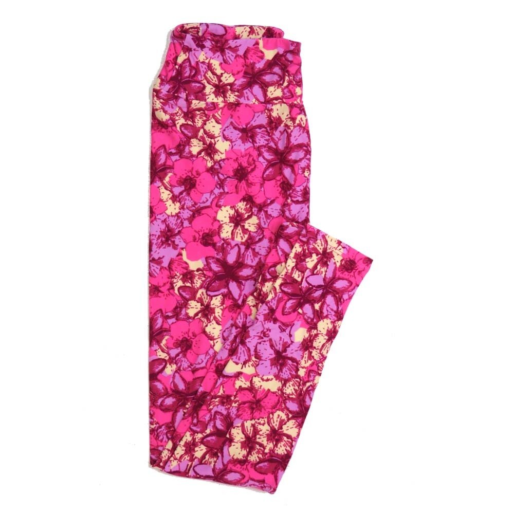 LuLaRoe One Size OS Floral Buttery Soft Womens Leggings fit Adult sizes 2-10 OS-4365-BG