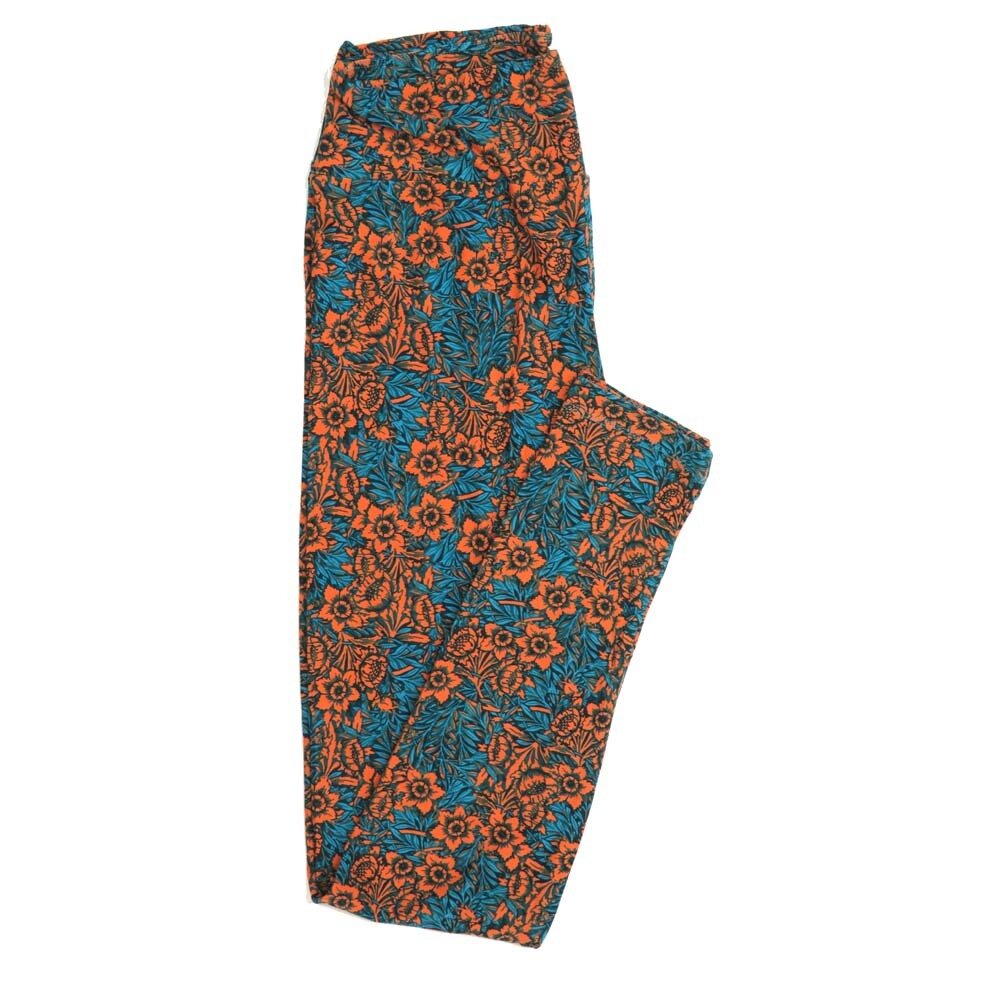 LuLaRoe One Size OS Floral Buttery Soft Womens Leggings fit Adult sizes 2-10 OS-4365-BO