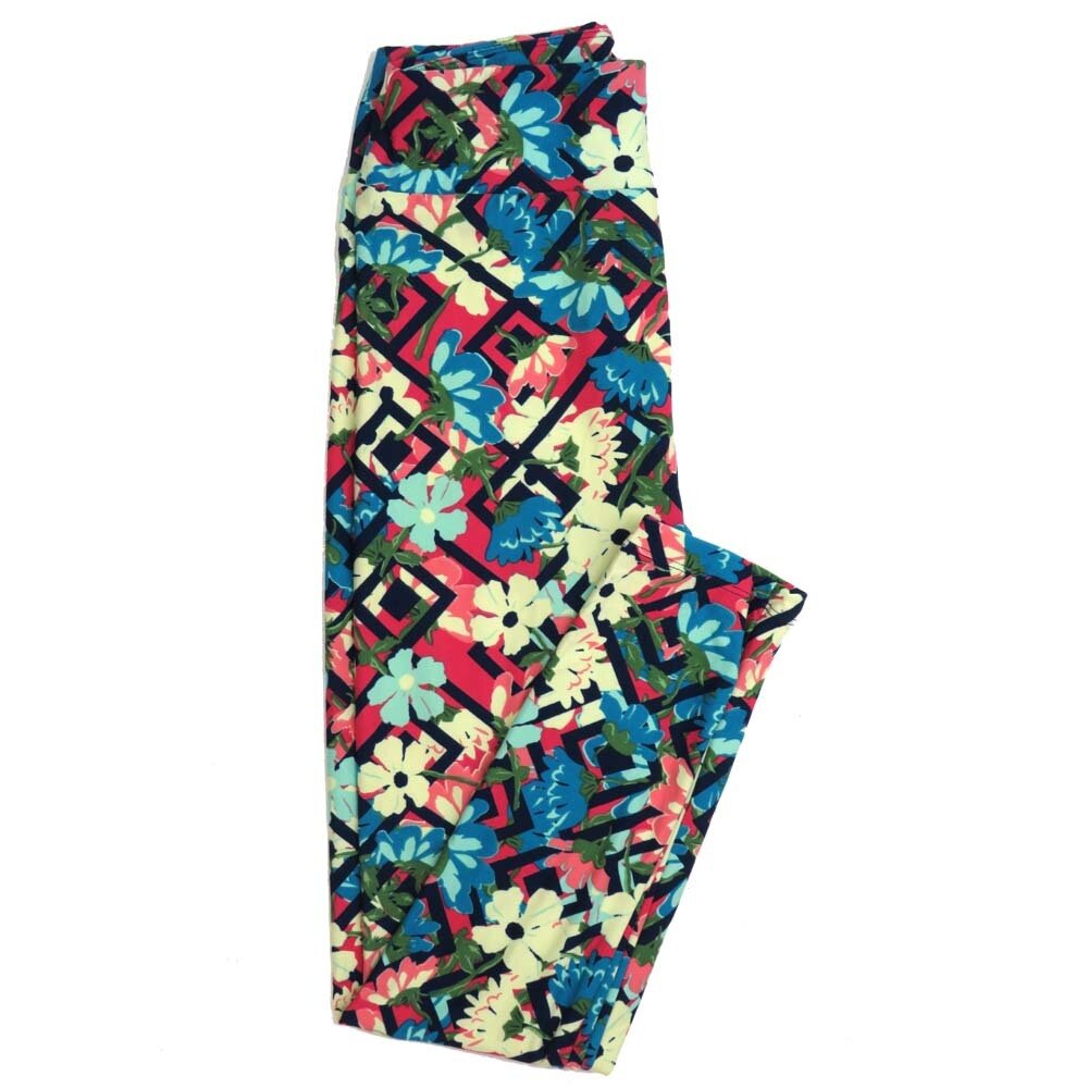 LuLaRoe One Size OS Floral Buttery Soft Womens Leggings fit Adult sizes 2-10 OS-4366-AE